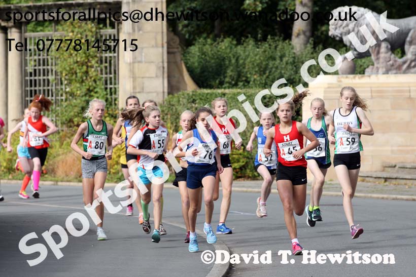 Girls under-13s, Northern Road Relays, Blackpool. Photo: David T. Hewitson/Sports for All Pics